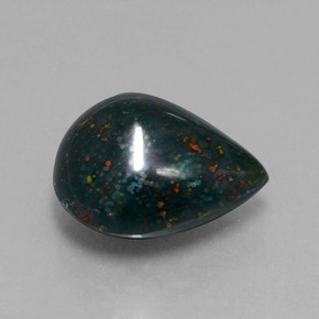 Héliotrope vert naturelle en forme de poire, 8,63 ct, opaque