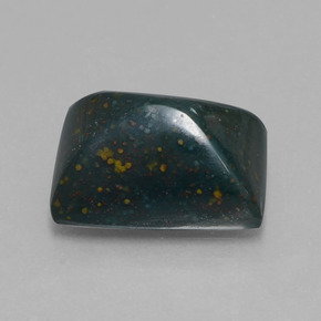 Héliotrope vert naturelle baguette, 9,66 ct, opaque