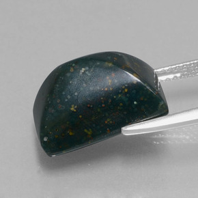 Héliotrope vert naturelle baguette, 9,66 ct, opaque