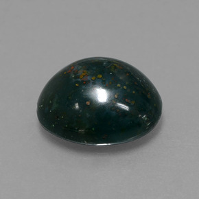 Héliotrope vert naturelle coupe ovale, 5,20 ct, opaque