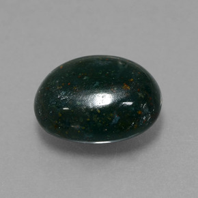 Héliotrope vert naturelle coupe ovale, 5,82 ct, opaque