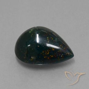 Pierre de sang Multicolore naturelle En forme de poire, 8.65 ct, Opaque