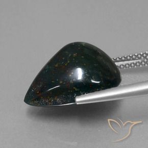 Pierre de sang Multicolore naturelle En forme de poire, 8.65 ct, Opaque