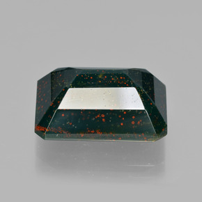 Héliotrope vert naturelle taille émeraude, 9,73 ct, opaque
