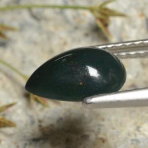Pierre de sang Vert naturelle En forme de poire, 1.18 ct, Opaque