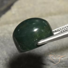 Pierre de sang Vert foncé naturelle Tour, 13.42 ct, Opaque