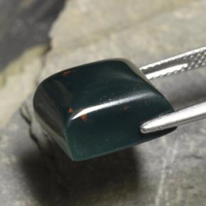 Héliotrope vert naturelle carré, 12,04 ct, opaque