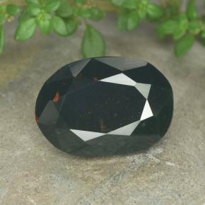 Héliotrope vert naturelle coupe ovale, 6,53 ct, opaque
