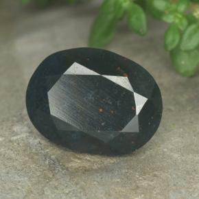 Héliotrope vert naturelle coupe ovale, 4,56 ct, opaque