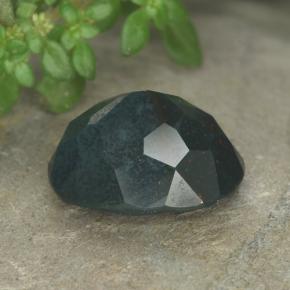 Héliotrope vert naturelle coupe ovale, 4,56 ct, opaque