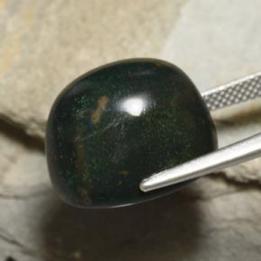 Pierre de sang Forêt verte naturelle Coupe ovale, 23.38 ct, Opaque