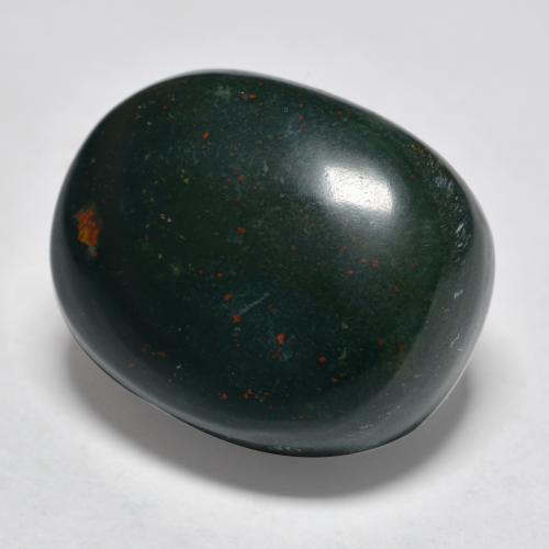 Héliotrope vert naturelle coupe ovale, 22,33 ct, opaque