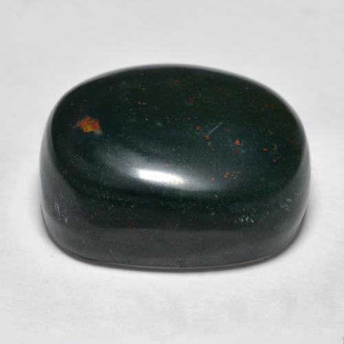Héliotrope vert naturelle coupe ovale, 22,33 ct, opaque