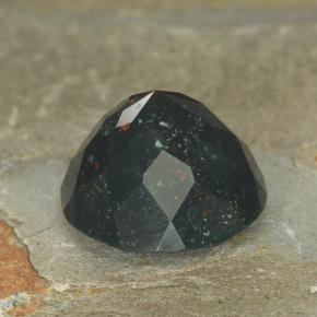 Héliotrope vert naturelle coupe roude, 9,32 ct, opaque