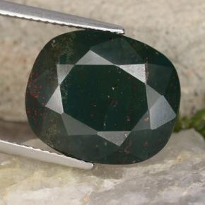 Héliotrope vert naturelle coupe ovale, 11,29 ct, opaque