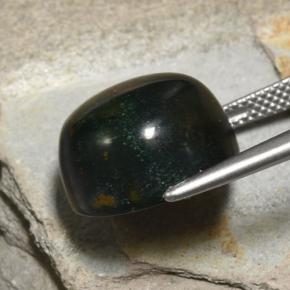 Héliotrope vert naturelle coupe roude, 15,88 ct, opaque