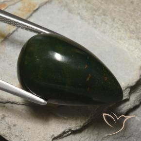 Pierre de sang Multicolore naturelle En forme de poire, 16.35 ct, Opaque