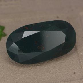 Héliotrope vert naturelle coupe ovale, 11,46 ct, opaque