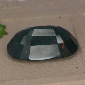 Héliotrope vert naturelle coupe ovale, 11,46 ct, opaque