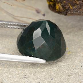 Héliotrope vert naturelle coupe ovale, 6,33 ct, opaque