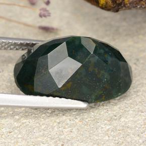 Héliotrope vert naturelle coupe ovale, 7,73 ct, opaque