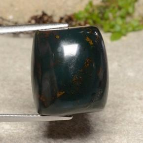 Pierre de sang Vert Tacheté naturelle Forme fantaisie, 28.22 ct, Opaque