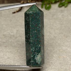 Héliotrope vert naturelle forme fantaisie, 18,43 ct, opaque