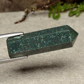 Héliotrope vert naturelle forme fantaisie, 18,43 ct, opaque