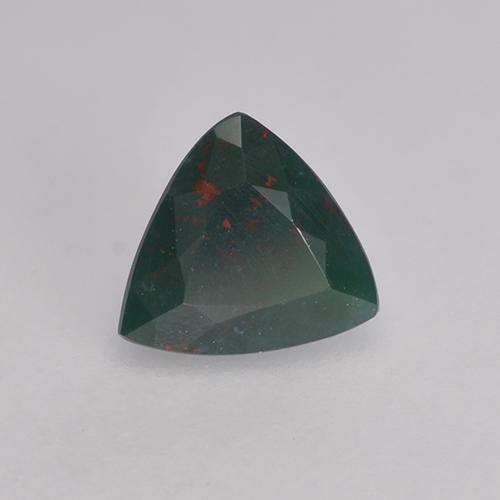Pierre de sang Vert foncé naturelle Trillion, 0.42 ct, Opaque