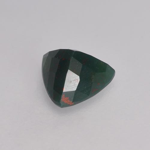 Pierre de sang Vert foncé naturelle Trillion, 0.42 ct, Opaque