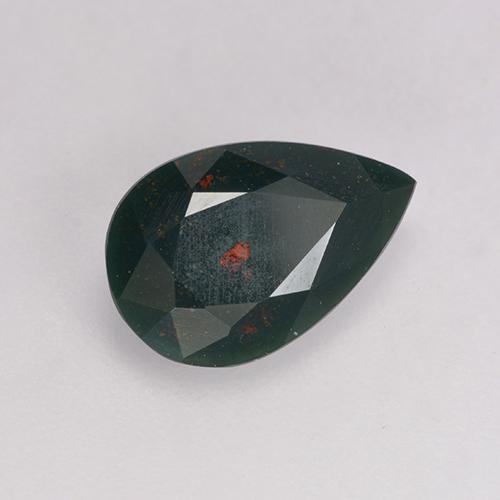 Héliotrope vert naturelle en forme de poire, 1,21 ct, opaque
