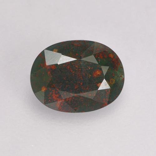 Héliotrope vert naturelle coupe ovale, 0,31 ct, opaque