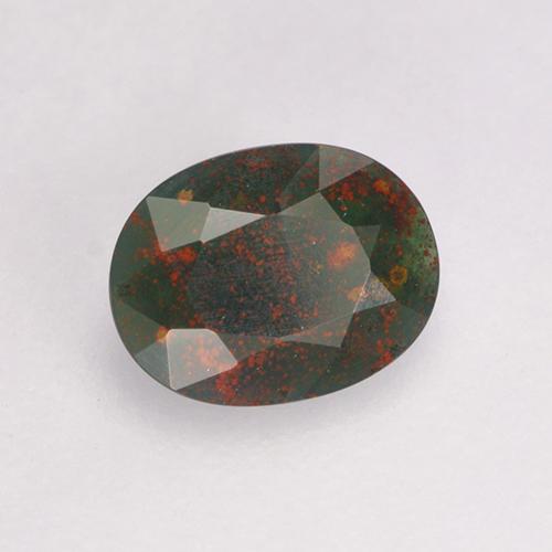 Héliotrope vert naturelle coupe ovale, 0,31 ct, opaque