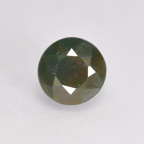 Héliotrope vert naturelle coupe roude, 0,33 ct, opaque