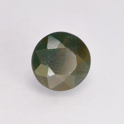 Héliotrope vert naturelle coupe roude, 0,33 ct, opaque
