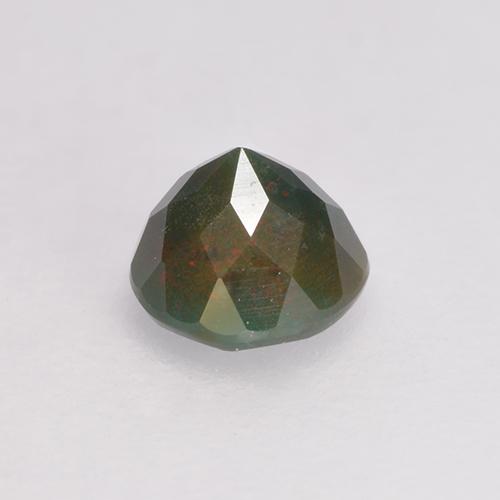 Héliotrope vert naturelle coupe roude, 0,33 ct, opaque