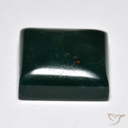 Héliotrope multicolore naturelle carré, 9,57 ct, opaque