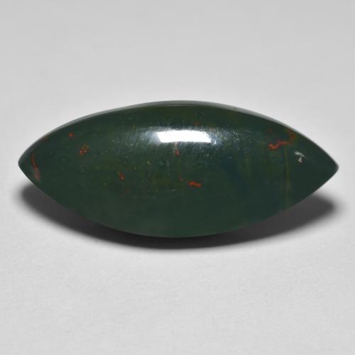 Héliotrope vert naturelle marquise, 12,74 ct, opaque