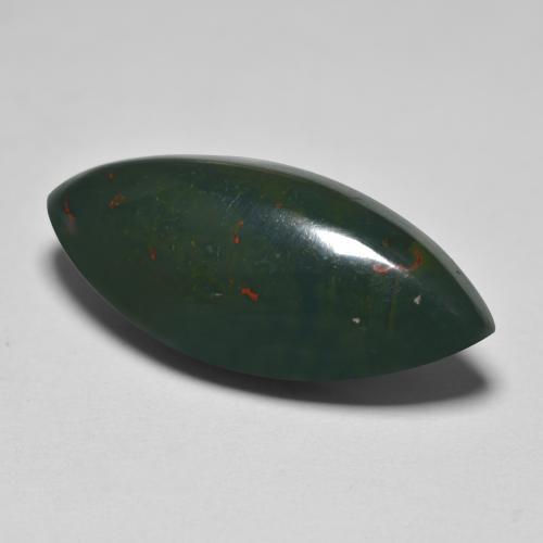 Héliotrope vert naturelle marquise, 12,74 ct, opaque