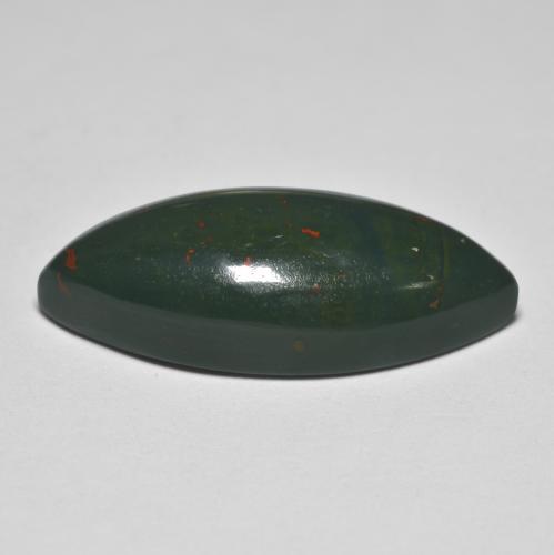 Héliotrope vert naturelle marquise, 12,74 ct, opaque