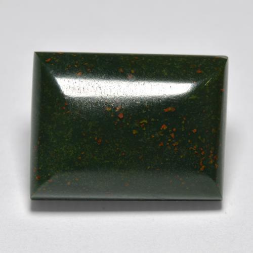 Héliotrope vert naturelle baguette, 11,99 ct, opaque