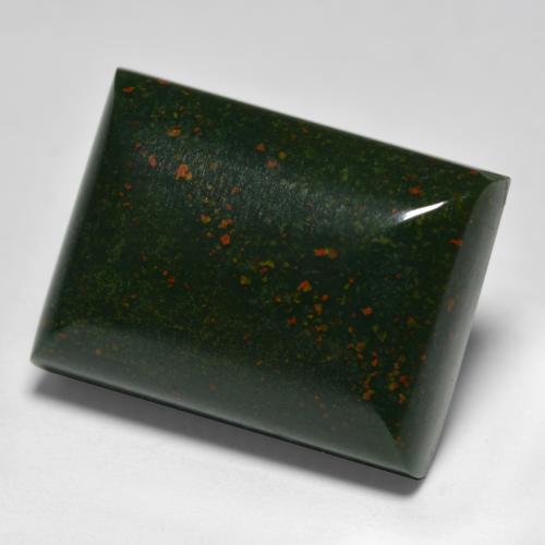 Héliotrope vert naturelle baguette, 11,99 ct, opaque