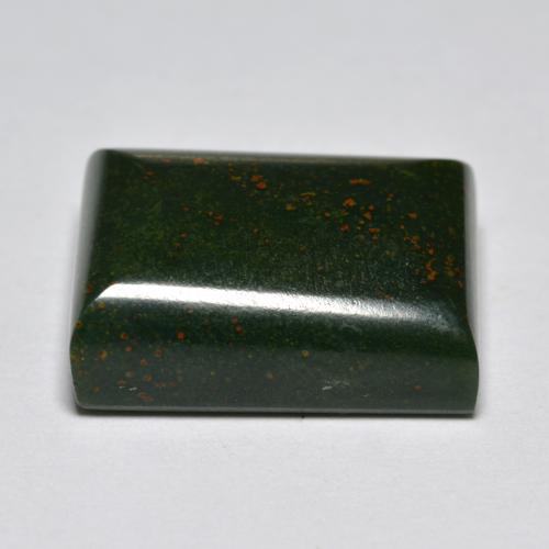 Héliotrope vert naturelle baguette, 11,99 ct, opaque