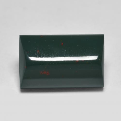 Pierre de sang Vert foncé naturelle Baquette, 4.00 ct, Opaque