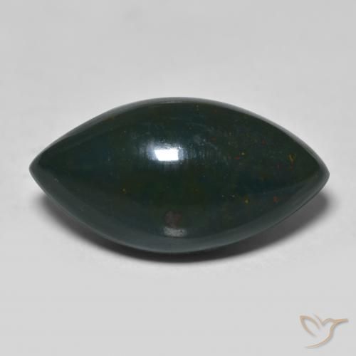 Pierre de sang Forêt verte naturelle Marquise, 9.67 ct, Opaque
