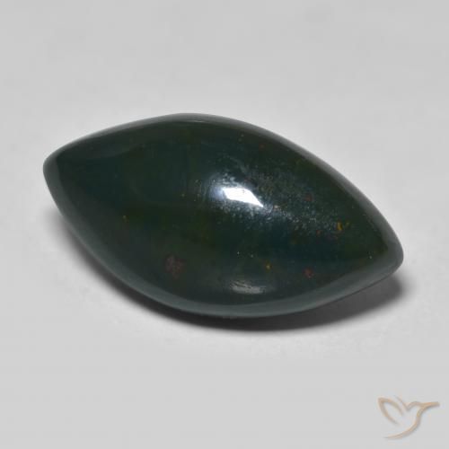 Pierre de sang Forêt verte naturelle Marquise, 9.67 ct, Opaque