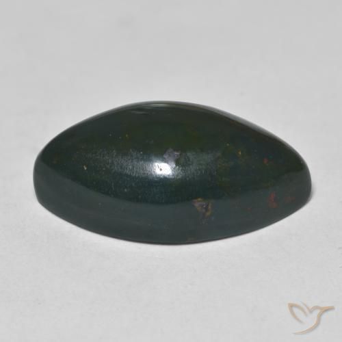 Pierre de sang Forêt verte naturelle Marquise, 9.67 ct, Opaque