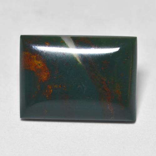 Héliotrope vert naturelle baguette, 7,25 ct, translucide