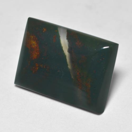 Héliotrope vert naturelle baguette, 7,25 ct, translucide