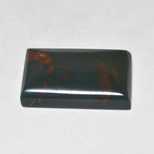 Héliotrope vert naturelle baguette, 7,25 ct, translucide